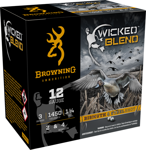 Browning Wicked Blend 12g 3" Blend Bismuth #2 Steel #4