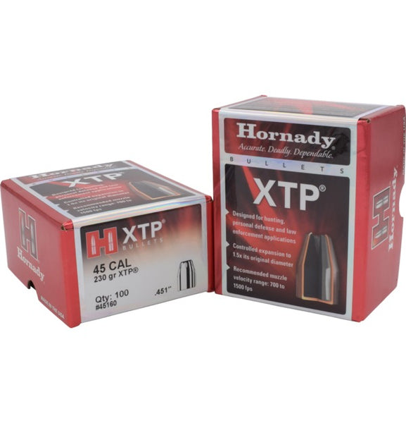.45 Cal .451 230gr XTP Hornady 100pk