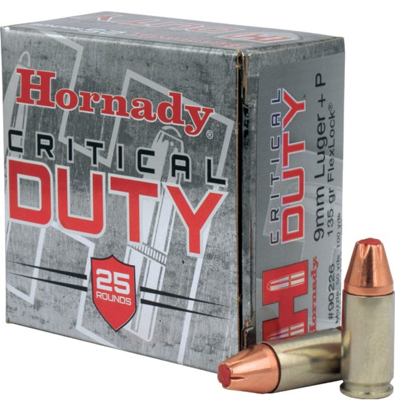 Hornady 9mm 135gr +P FlexLock Critical Duty