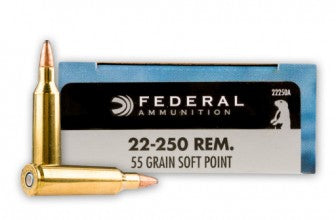 55gr SP Federal Power Shok 22-250