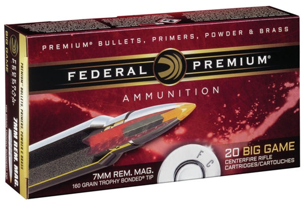 160gr Trophy Bonded Tip Federal Premium 7mm