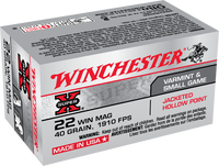 40gr JHP Winchester Super-X 22 Mag